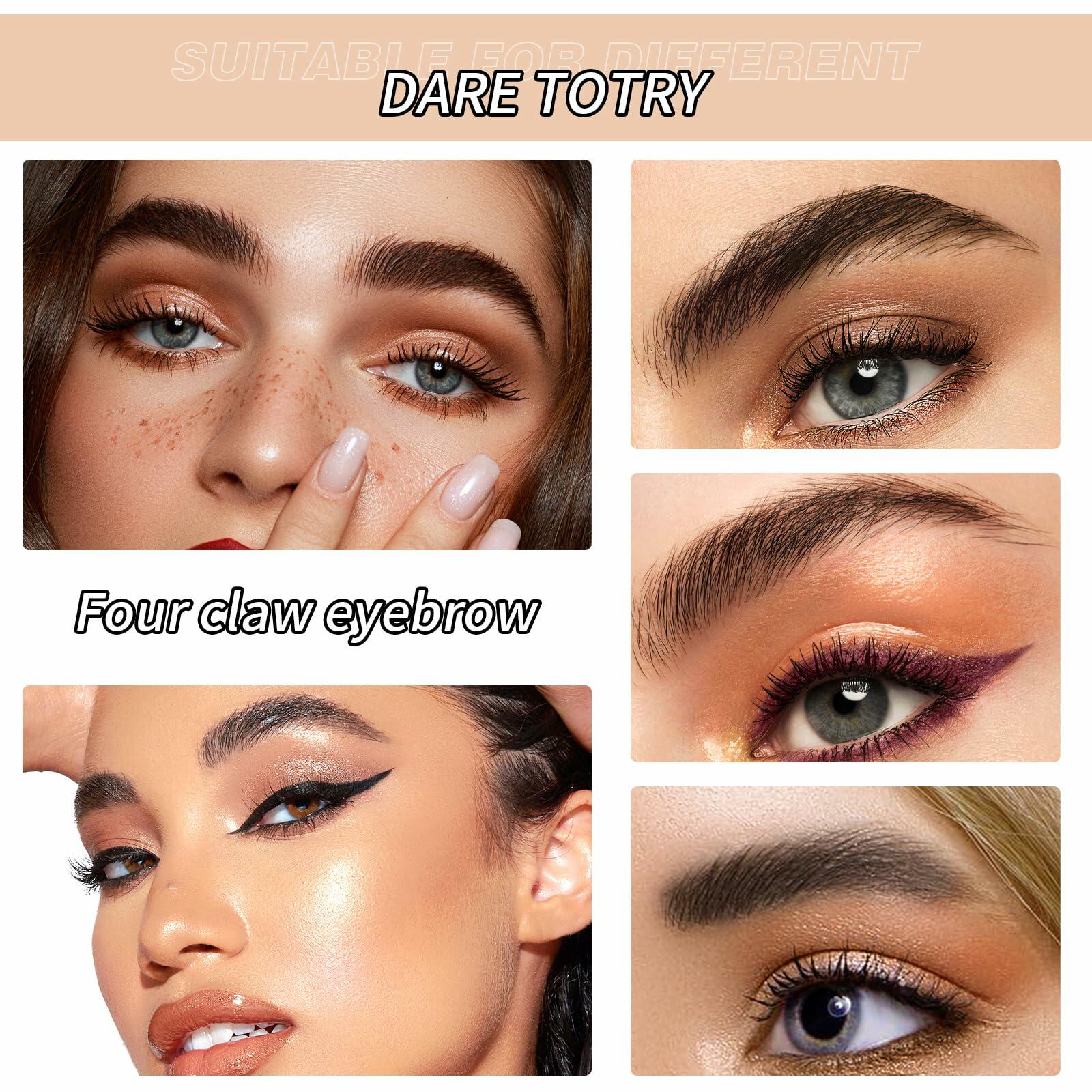 YIWANLLE Eyebrow Microblading Pen 3D Waterproof 4 Fork Tip Light Coffee 1 Count