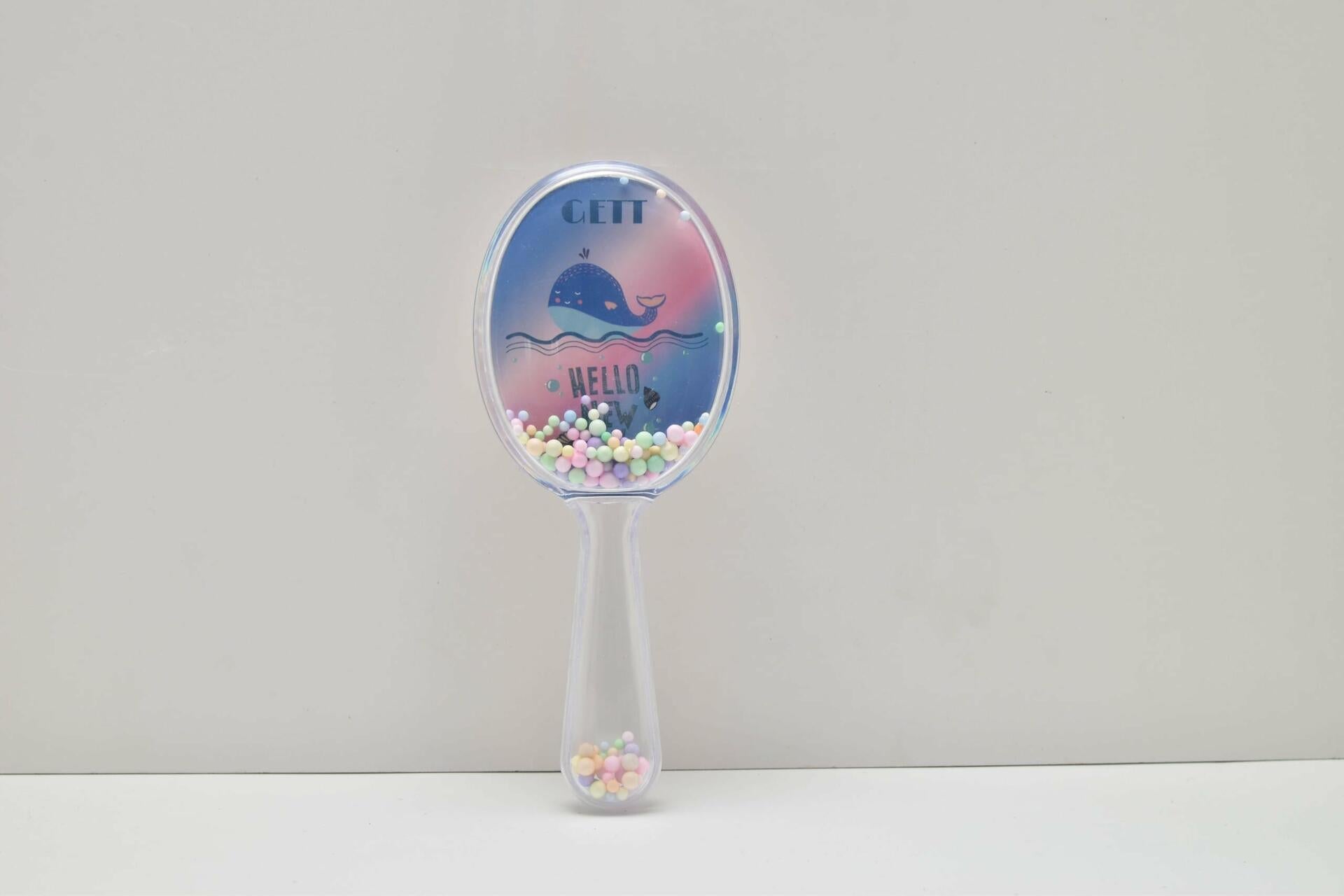 Gett Detangling Hair Brush for Kids & Adults Soft Bristle Whale Glitter