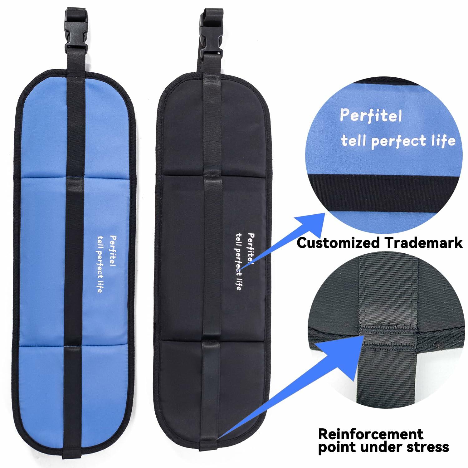 Perfitel Adjustable Travel Foot Hammock Airplane Footrest Black 1 Pack