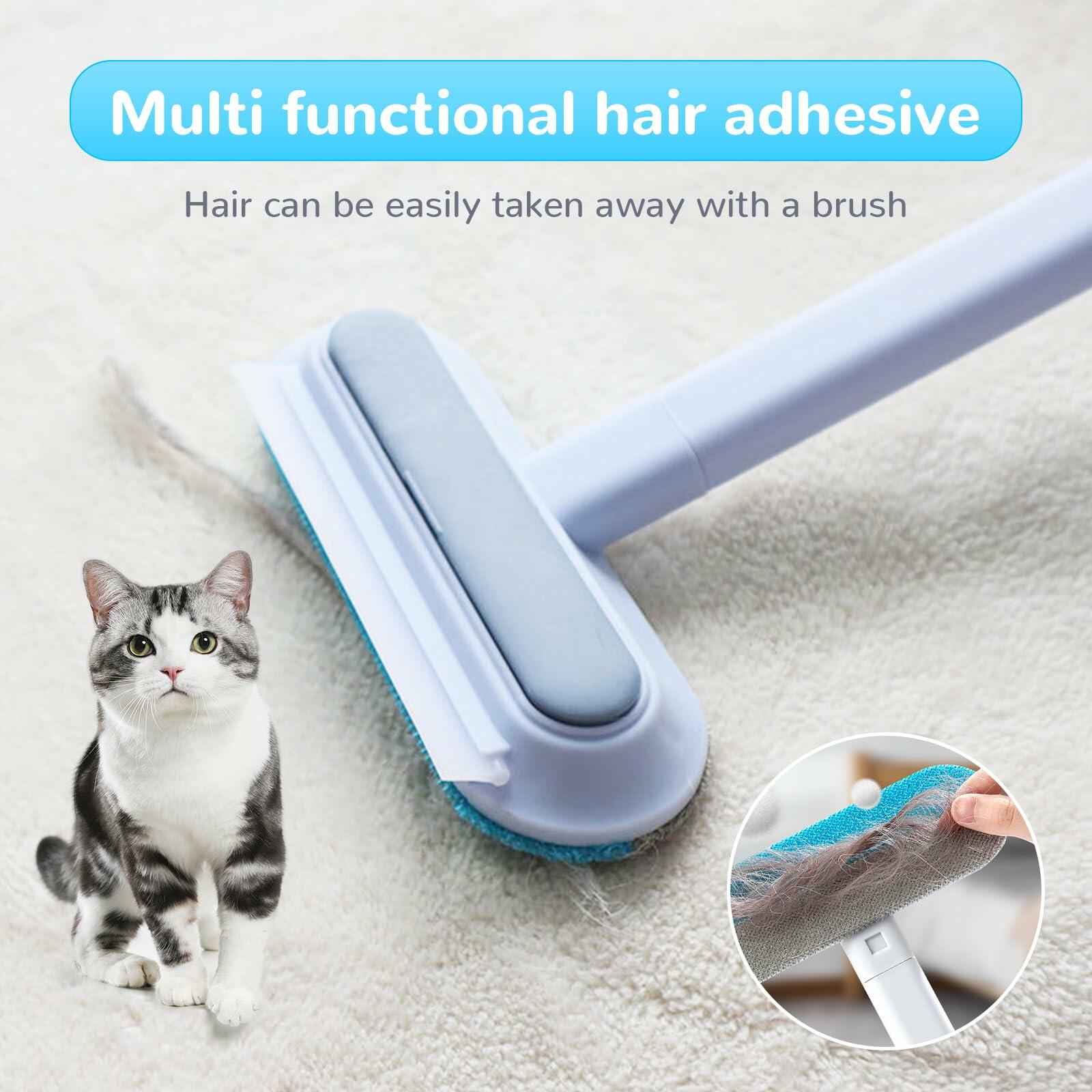 Generic Pet Hair Remover Glove 4-in-1 Brush 17in Handle Black Ergonomic Grip