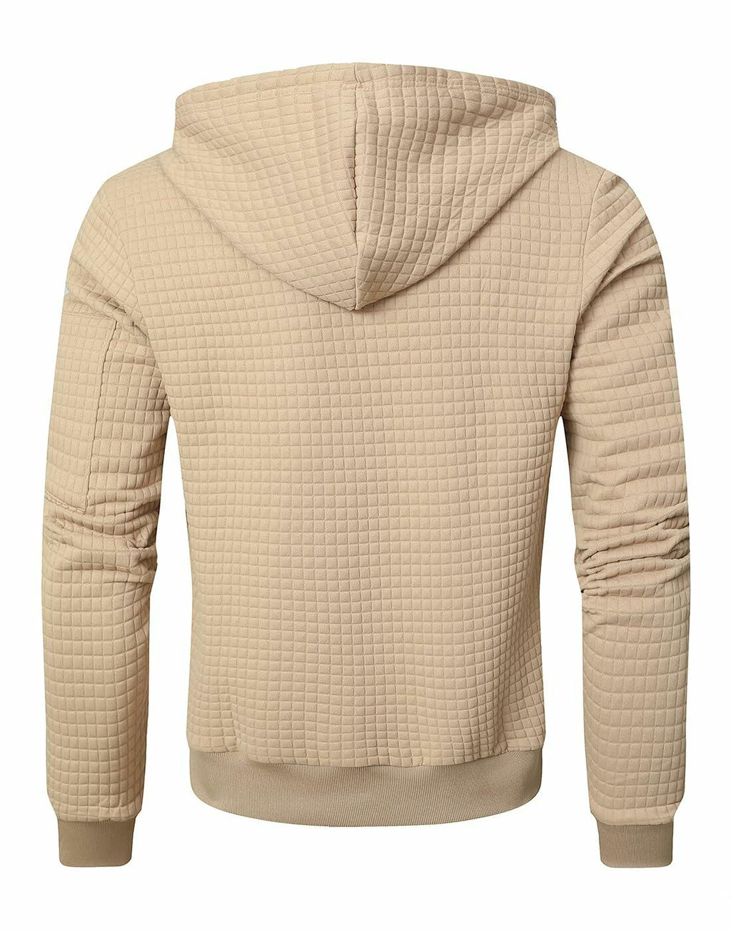SAVKOOV Mens Lightweight Hoodie Full Zip Sweatshirt Casual Jacket Coat Khaki