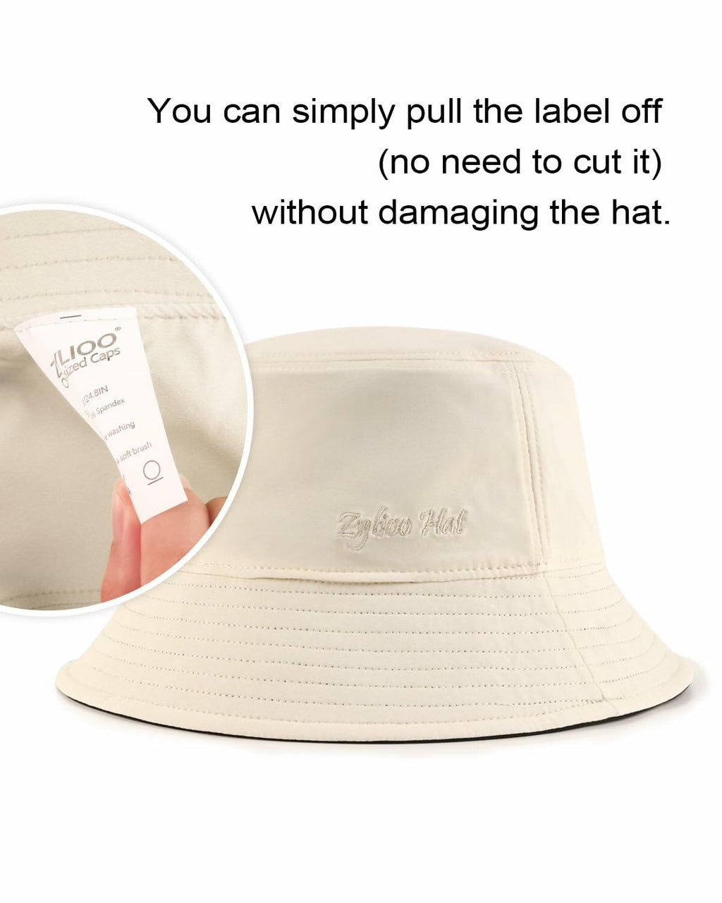 Zylioo Reversible Extra Large Bucket Hat Sun Protection Solid Color Size L-XL