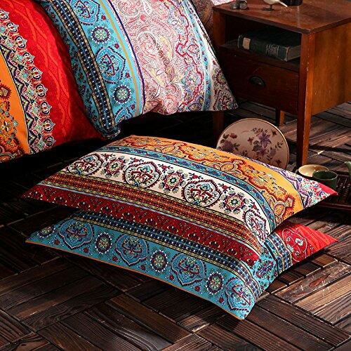 HNNSI Bohemia Exotic Striped Bedding Set 4 Pieces King Size Cotton