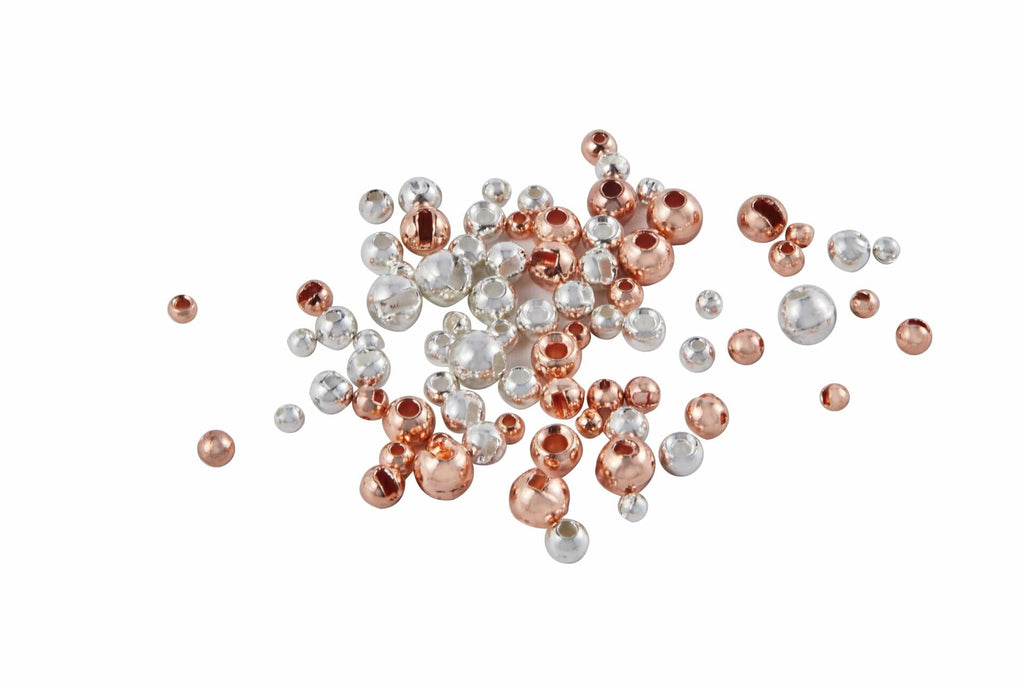 JUIFUTIME Tungsten Slotted Fly Tying Beads 4.0mm Black Nickel 100pcs