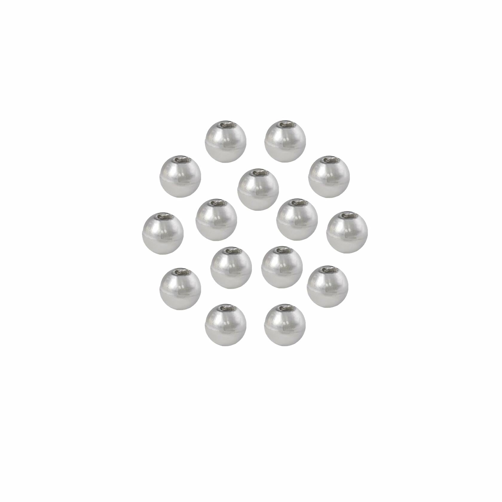JUIFUTIME Tungsten Slotted Fly Tying Beads 4.0mm Black Nickel 100pcs
