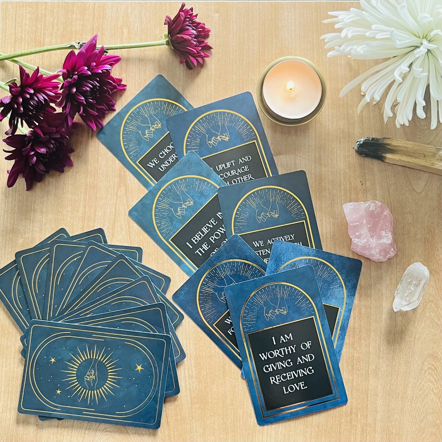 Pauseology Couples Affirmation Cards 55 Gold Foil Relationship Cards