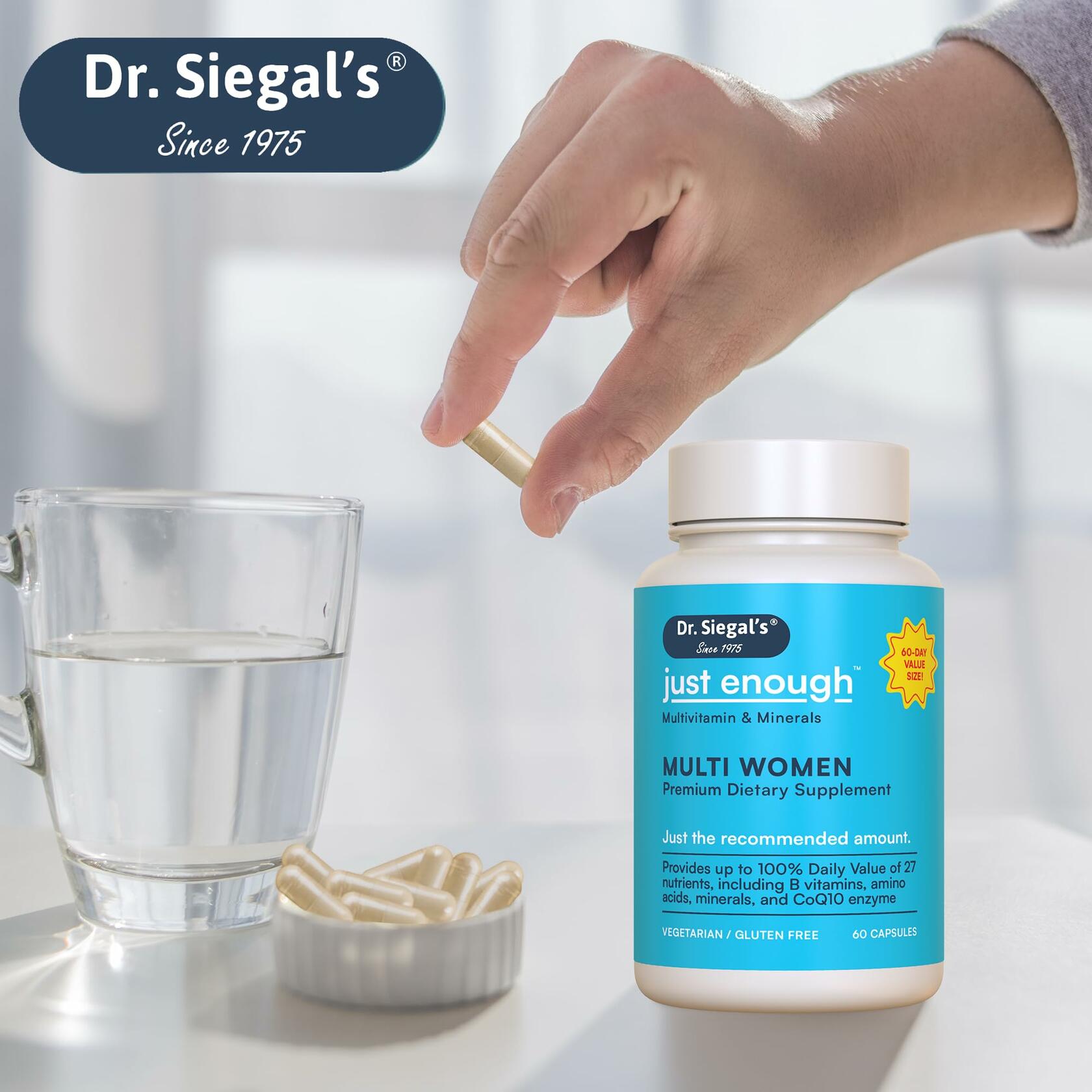 BestBy12/25 Dr. Siegal's Just Enough Women's Multivitamin 60 Caps