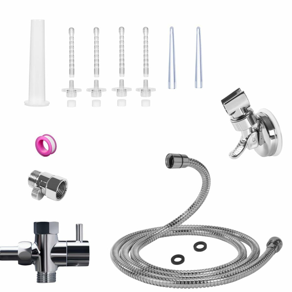 Shower Enema Kit Vaginal Anal Cleaning System 6 Nozzles Metal Hose