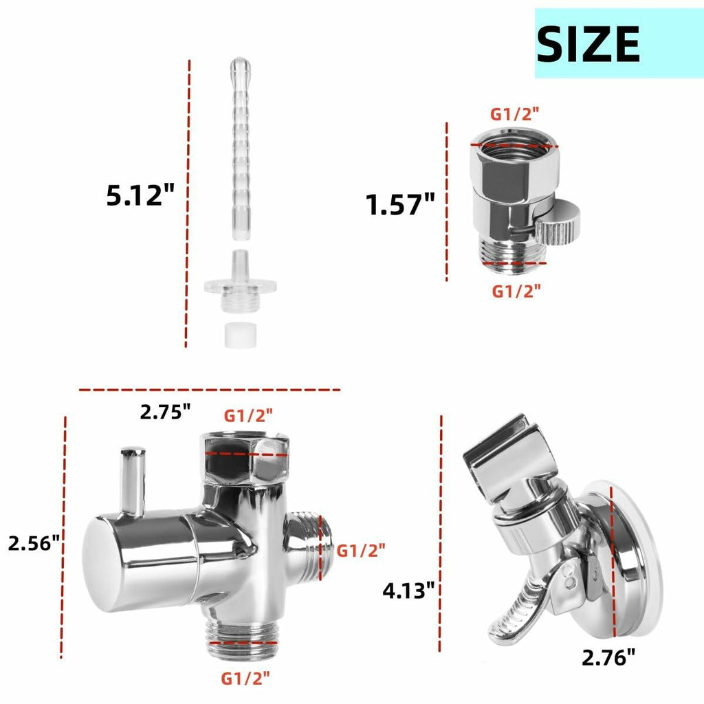 Shower Enema Kit Vaginal Anal Cleaning System 6 Nozzles Metal Hose