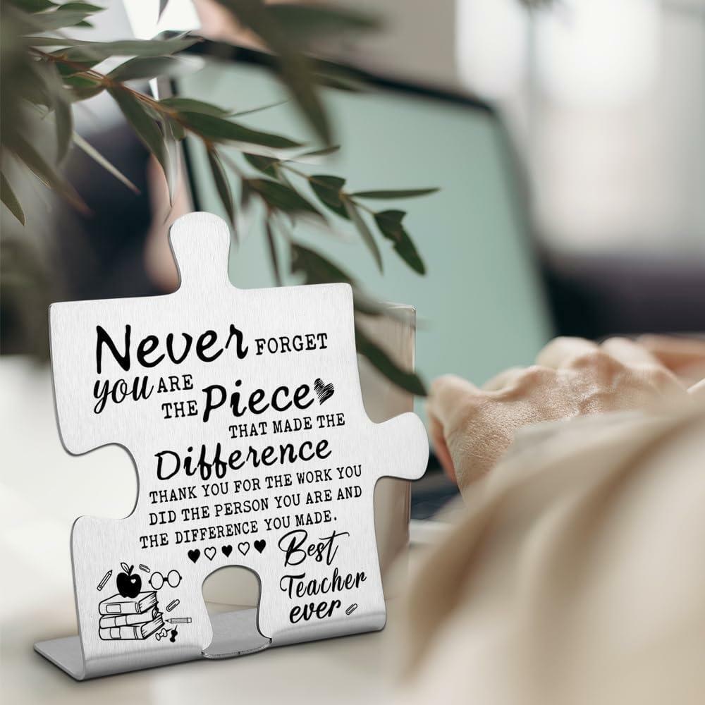 FOKCBOCM Preschool Teacher Appreciation Gift Plaque Silver DX154