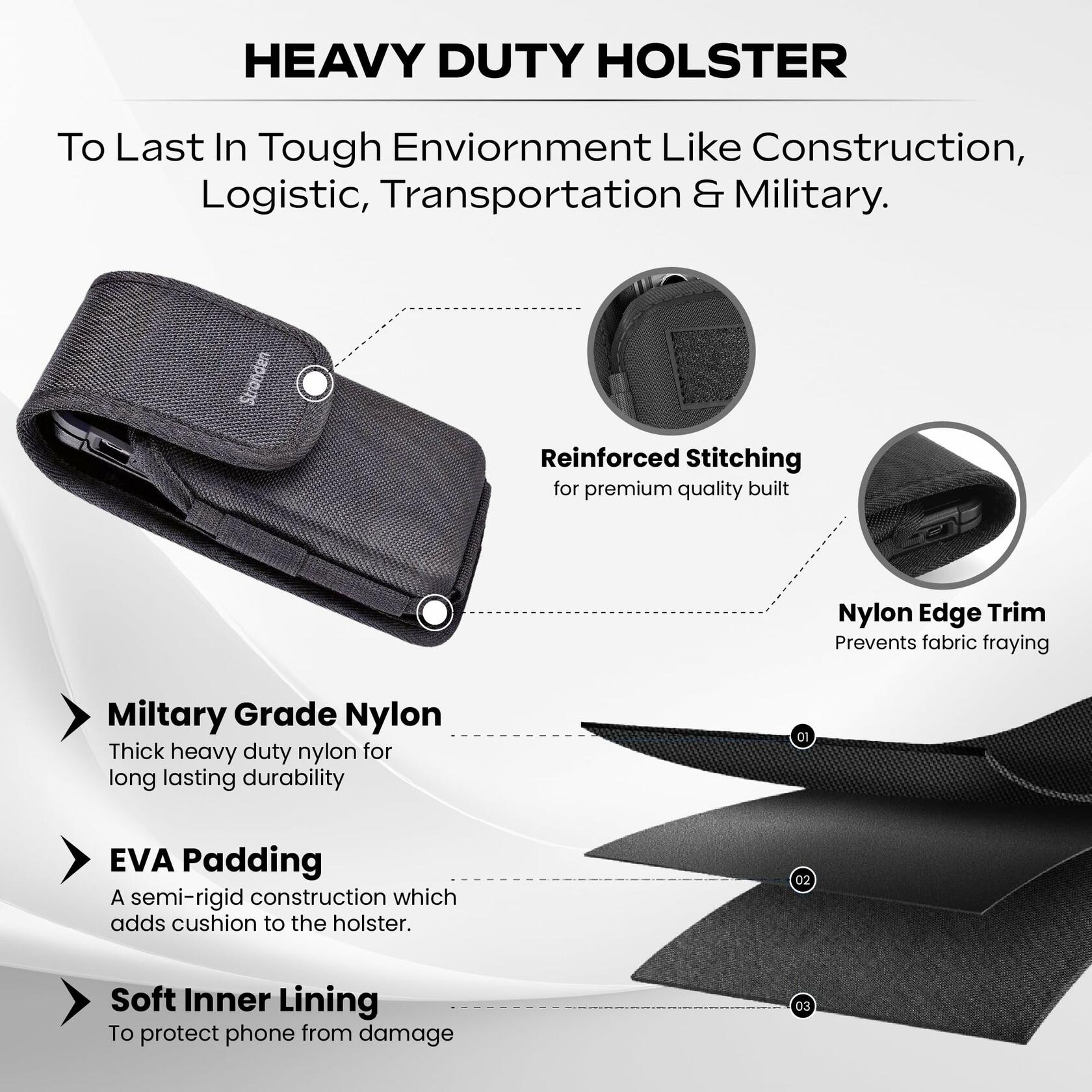 Stronden Heavy Duty Holster for iPhone SE 11 Pro XS X 8 Belt Case Small