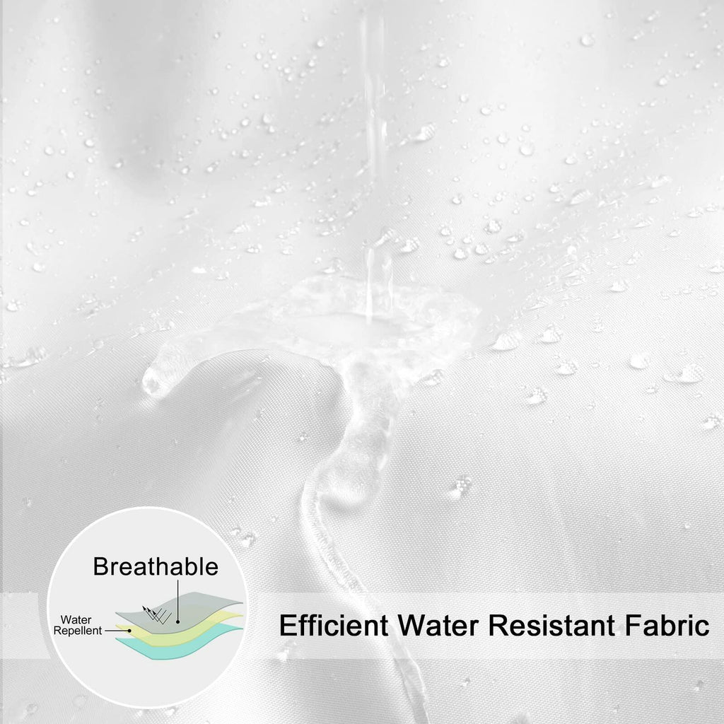 EurCross Fabric Shower Curtain Liner 72x84 White Water-Repellent Polyester