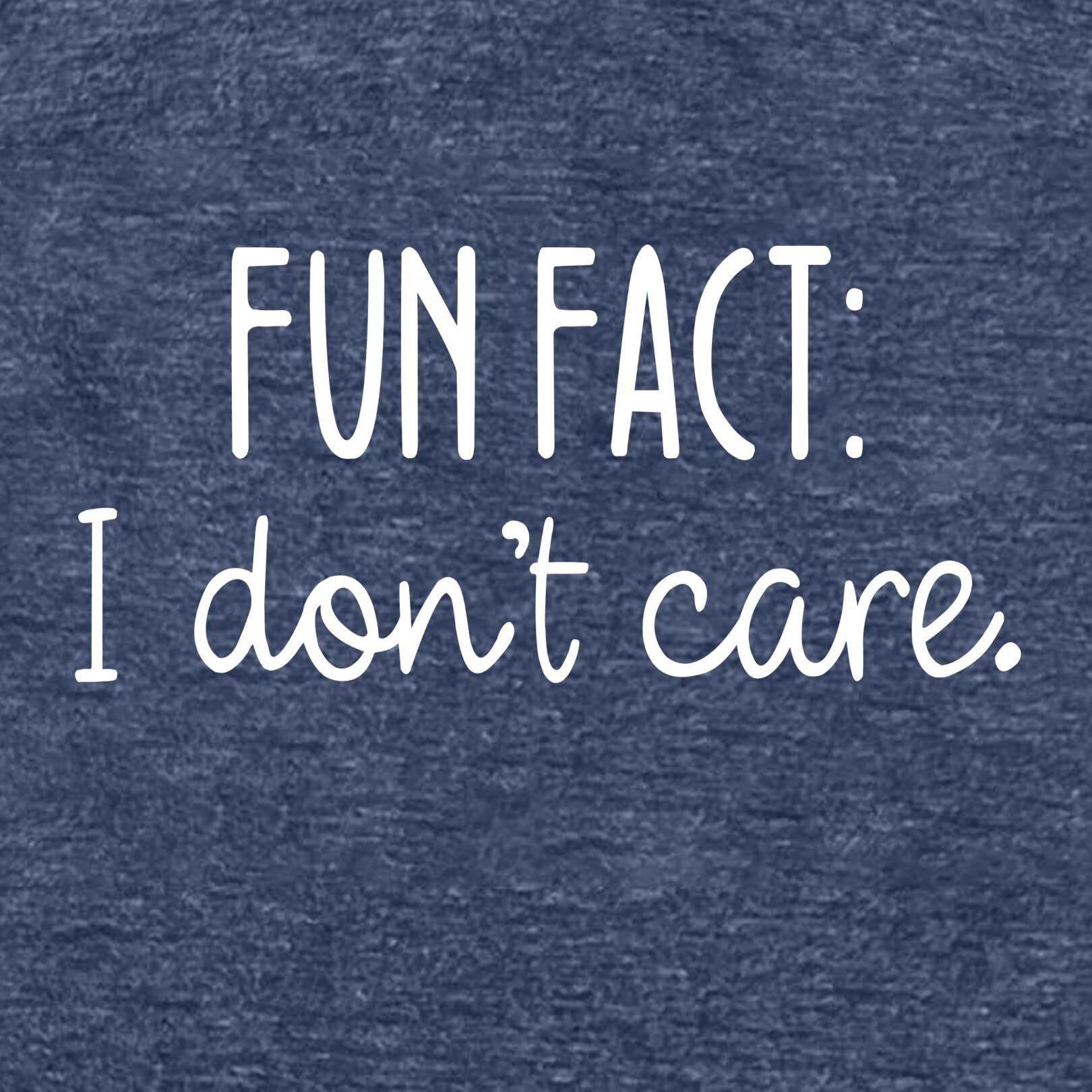 LOOKFACE Women Short Sleeve Fun FACT Graphic Tee Heather Navy Size XL
