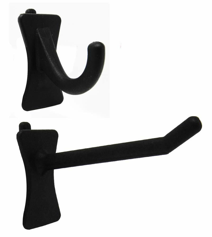 Greenleaf Industries PegPro J & 2" Hooks Kit 50 Pack Black Plastic Pegboard