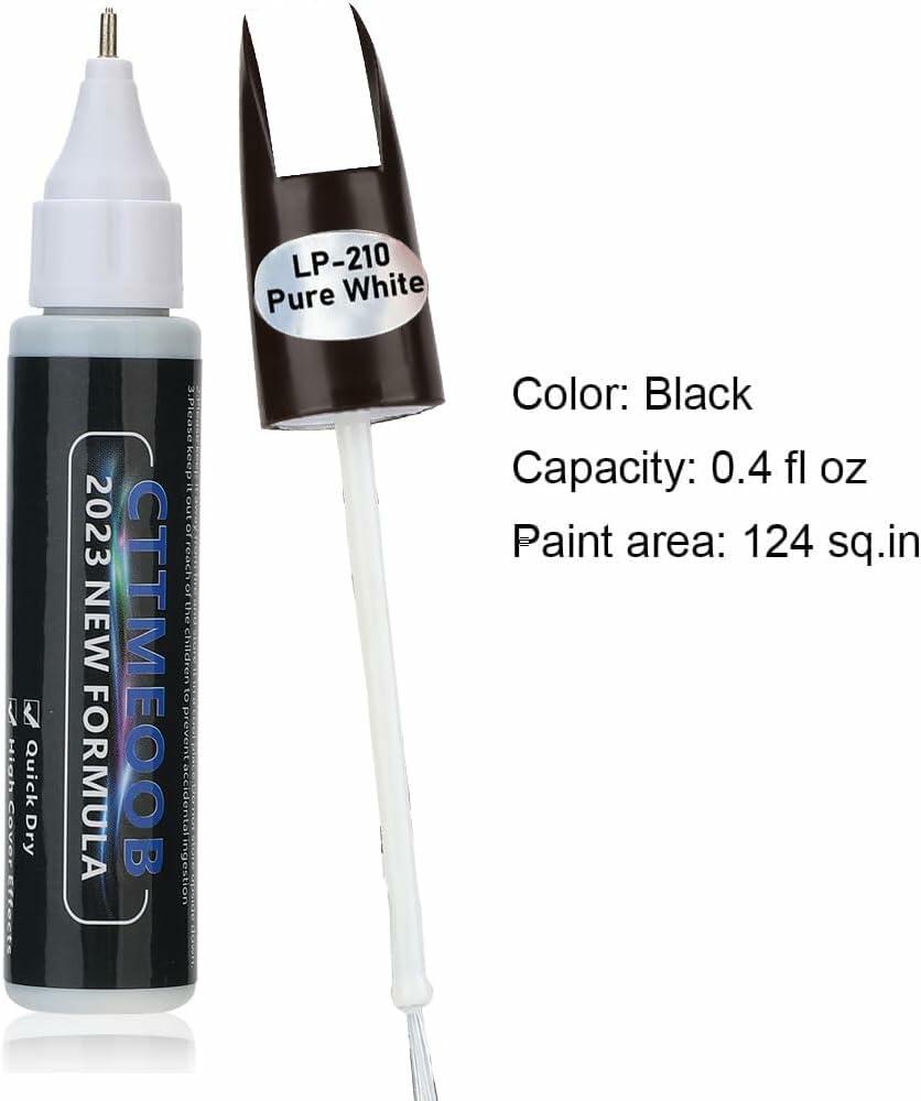 White Touch Up Paint Car Scratch Repair Pen 2-in-1 Quick & Easy 0.4 fl oz