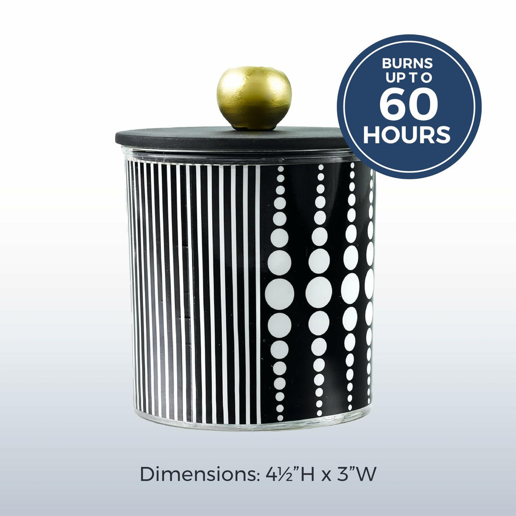 PartyLite Iced Snowberries Jar Candle Black White Gold Lid 3.875x5.5in