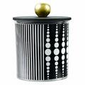 PartyLite Iced Snowberries Jar Candle Black White Gold Lid 3.875x5.5in