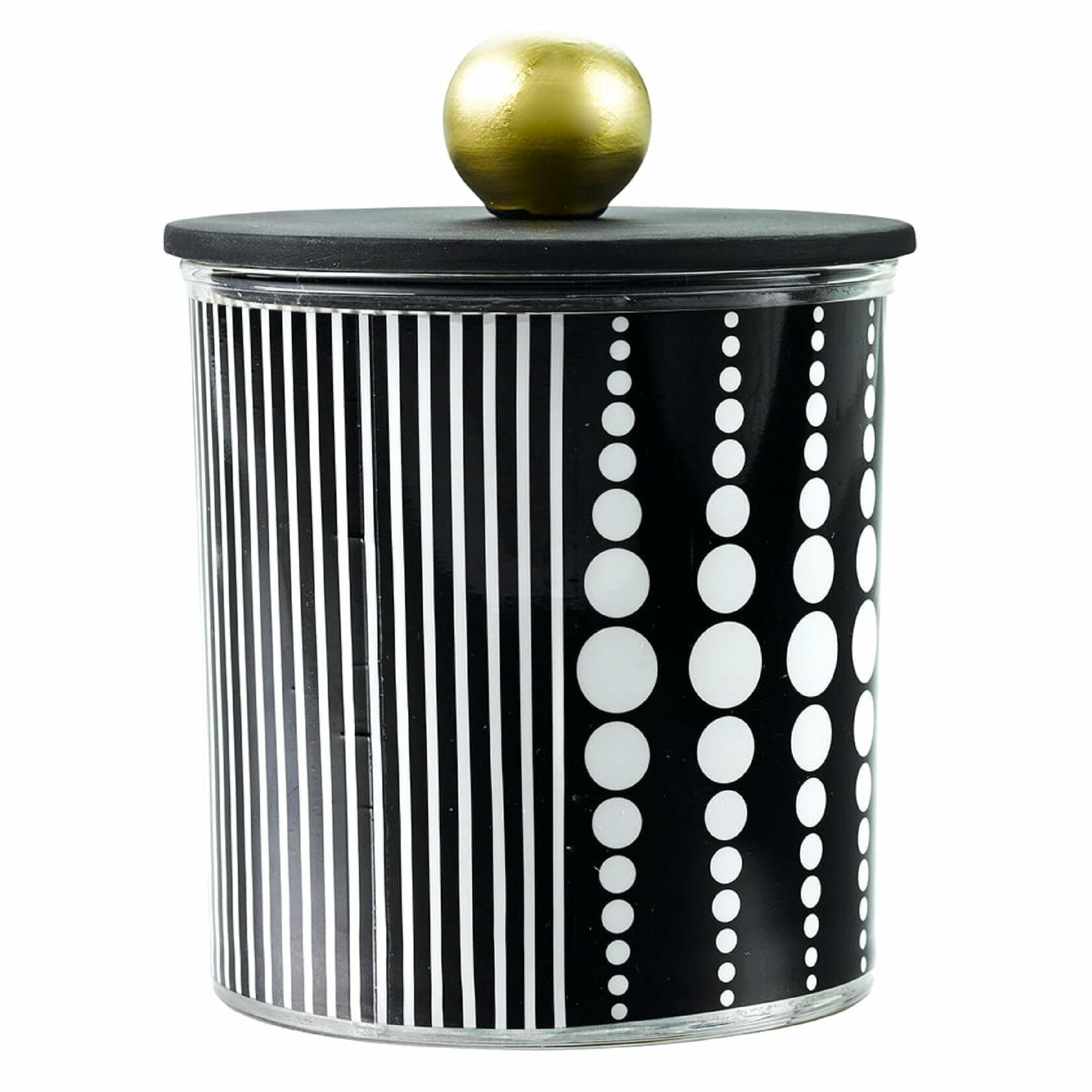 PartyLite Iced Snowberries Jar Candle Black White Gold Lid 3.875x5.5in