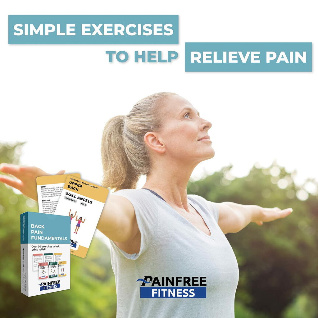 Pain-Free Fitness Back Pain Fundamentals Flashcards 30+ Cards Tear-Resistant