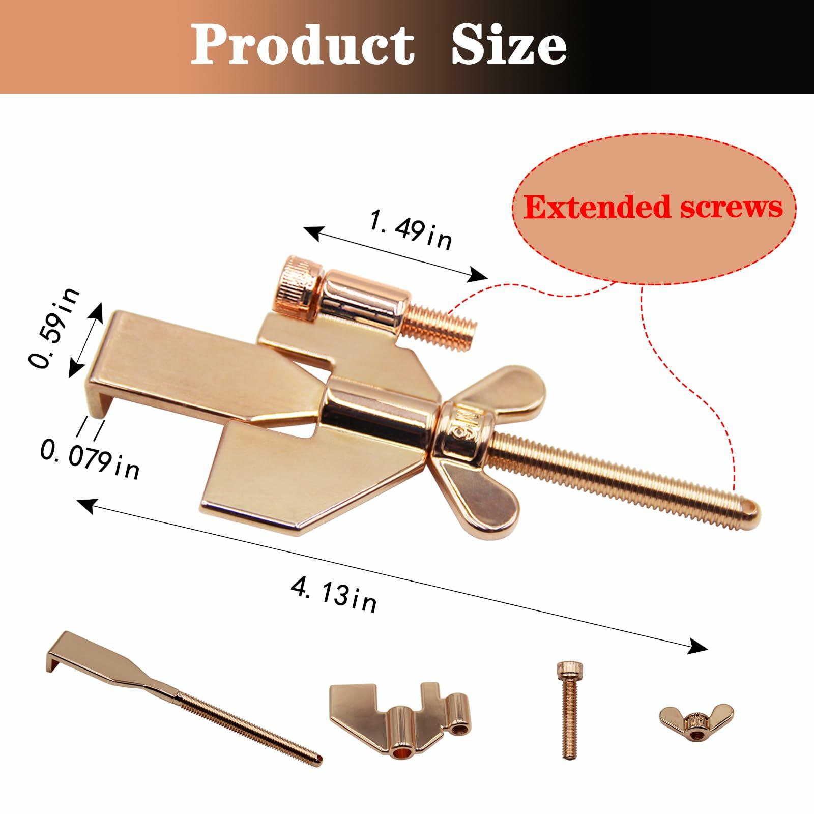 Fosdonge Portable Door Lock Security Stoppers Travel Rose Gold 3 Pack