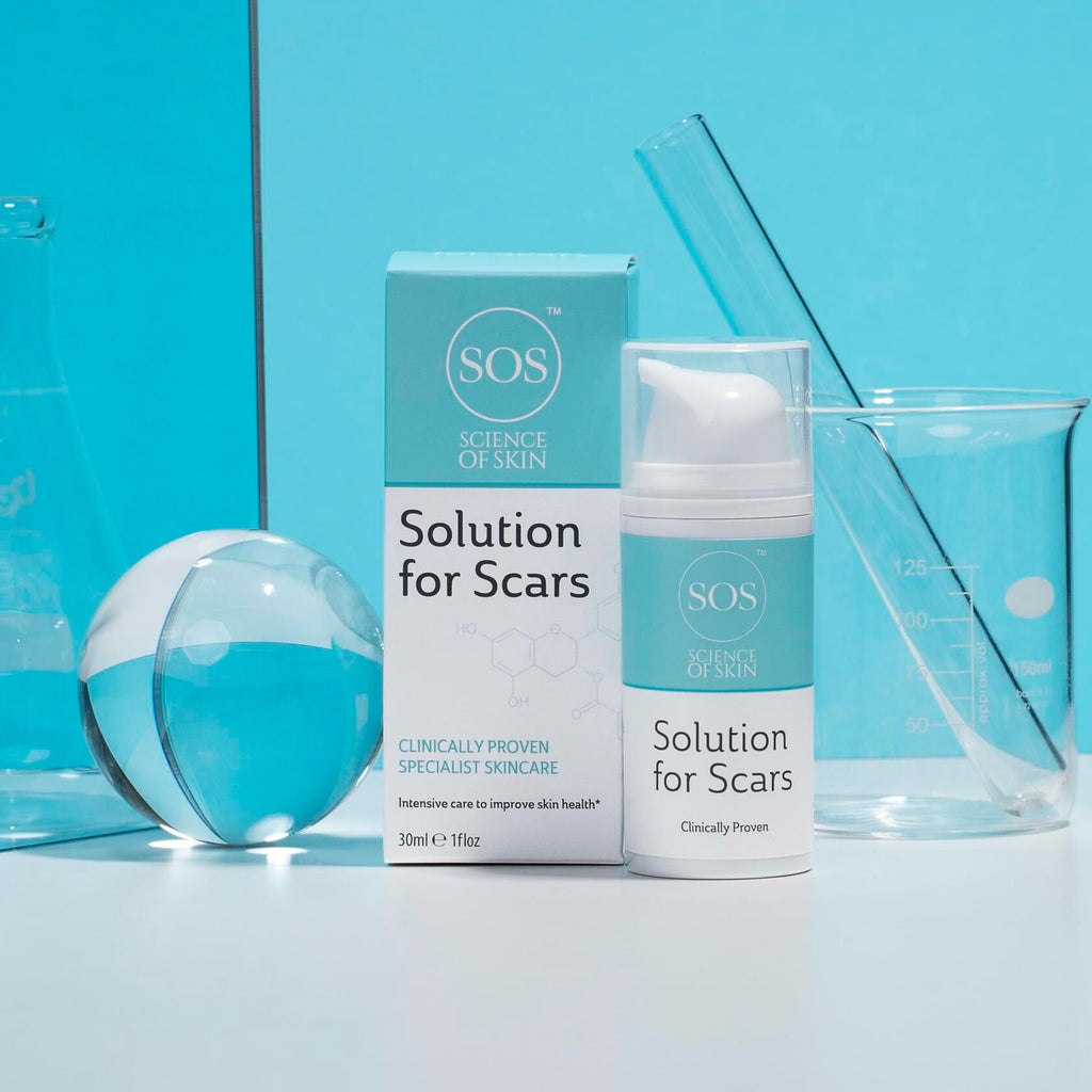 Science of Skin Scar Solution Cream Clinically Proven Reduces Scars 1 fl oz