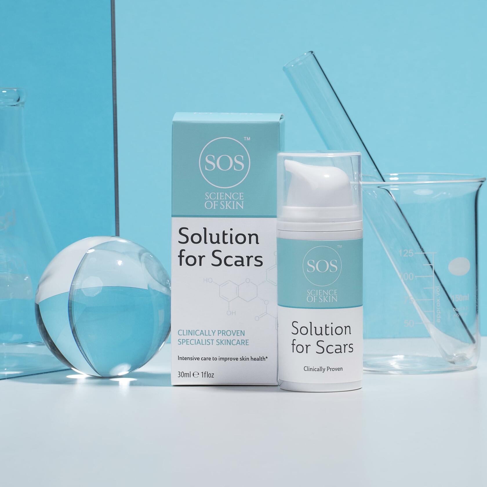 Science of Skin Scar Solution Cream Clinically Proven Reduces Scars 1 fl oz