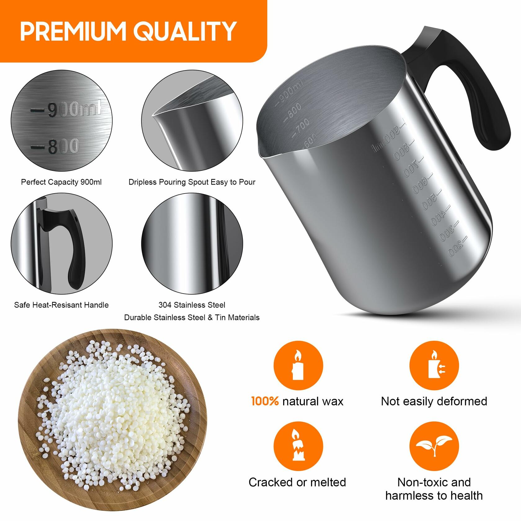 ZODELOW Soy Wax Candle Making Kit with Molds & Melter for Adults & Kids