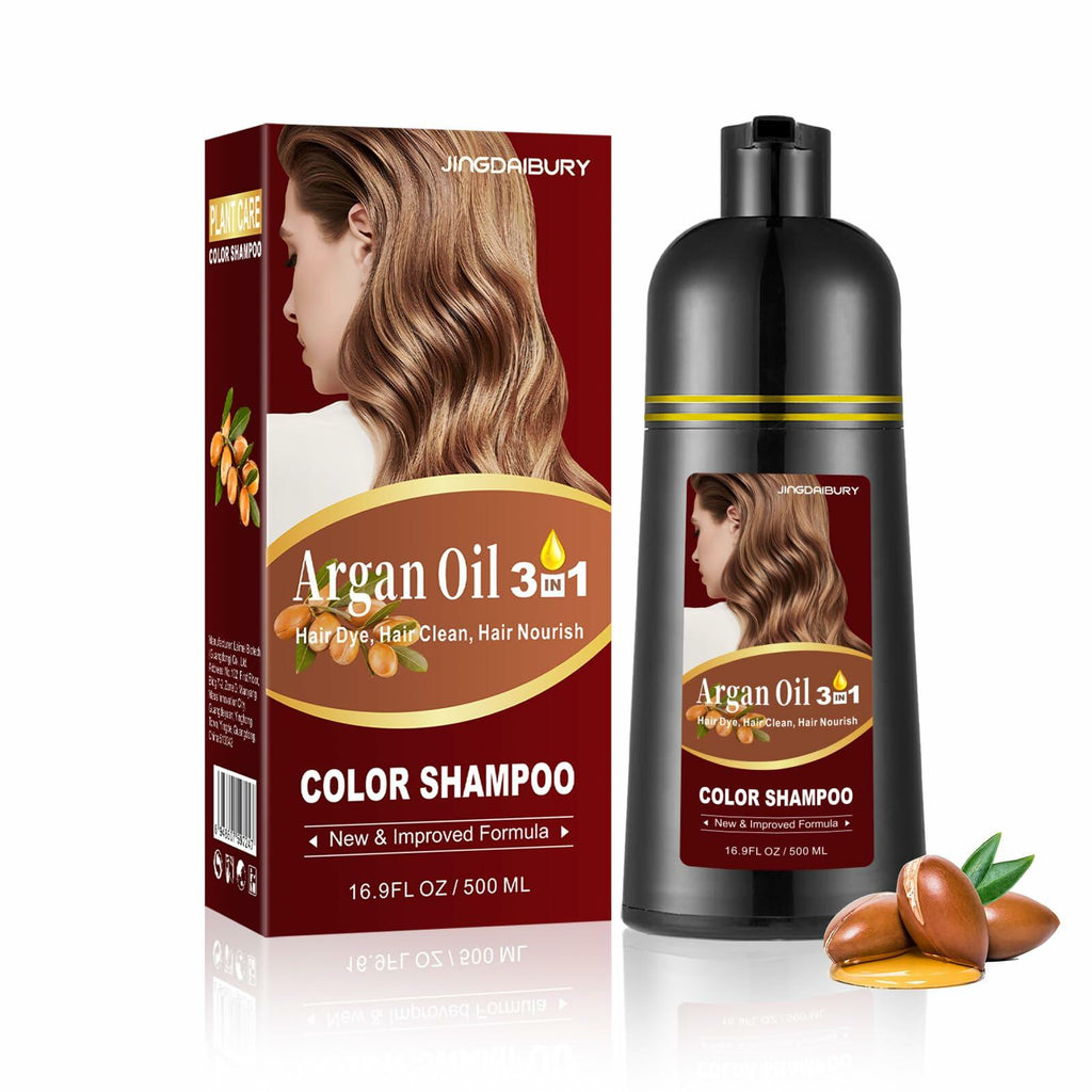 Mxvbaty Hair Dye Shampoo 3 in 1 Dark Wine Red 16.9 Fl Oz Argan Oil