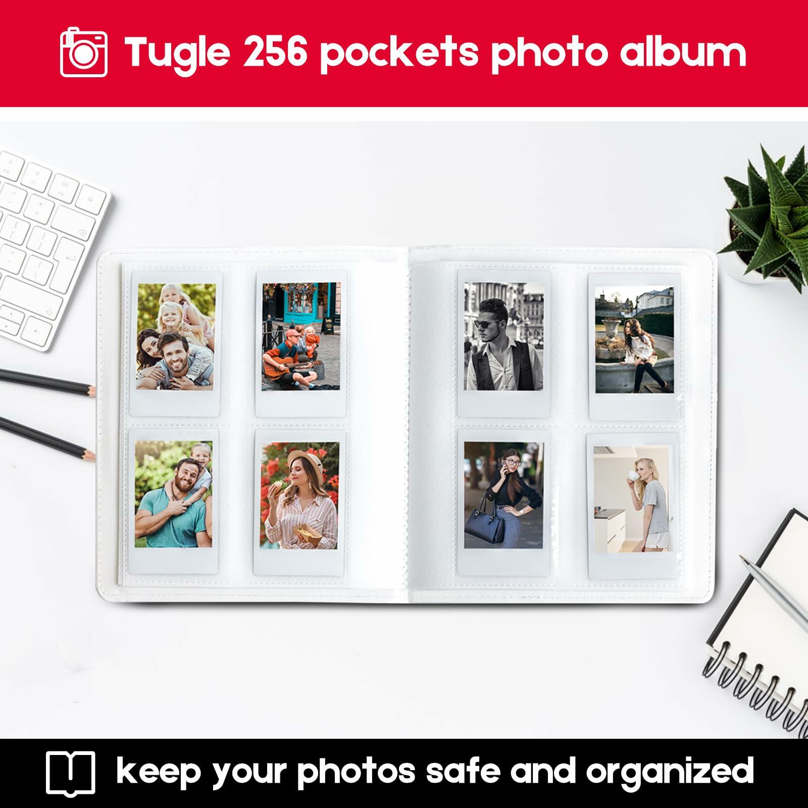 Tugle 256 Pockets Photo Album for Polaroid Instax Mini Cameras Dark Blue