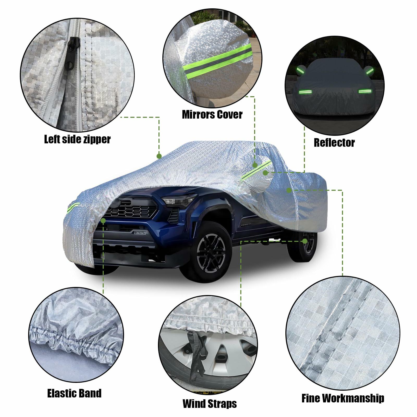 SNKOL Waterproof Car Cover Universal Fit SUV 191-200" Full Cover Oxford