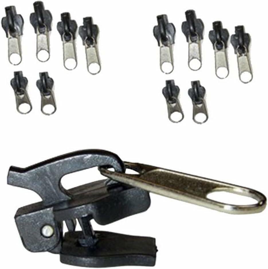 YuanHolumid 6Pcs Black Universal Instant Fix Zipper Repair Kit Replacement