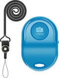 ASHUTB Bluetooth 5.0 Remote Shutter Wireless Selfie Button Blue