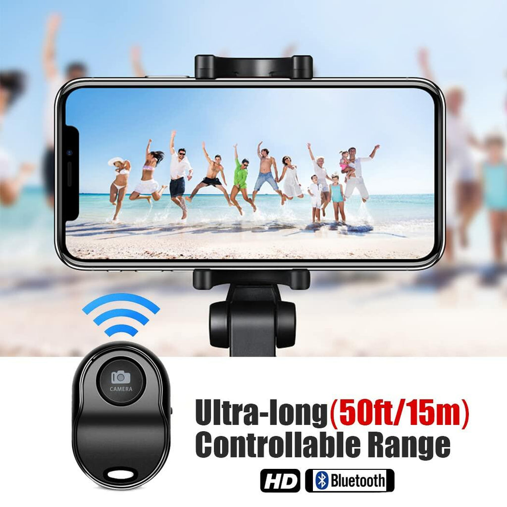 ASHUTB Bluetooth 5.0 Remote Shutter Wireless Selfie Button Blue