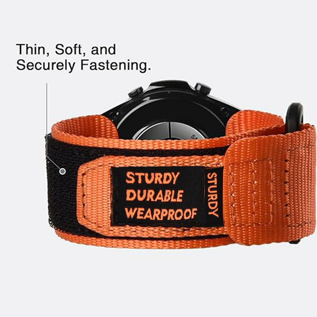 Lamshaw Compatible OnePlus Watch 2R Nylon Sports Strap Orange