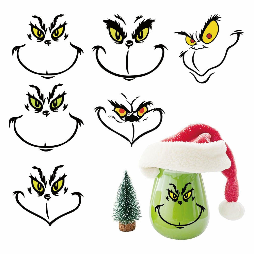 MYJMN Large 5 Inch Christmas Face Eyes Stickers Vinyl Decals for Crafts