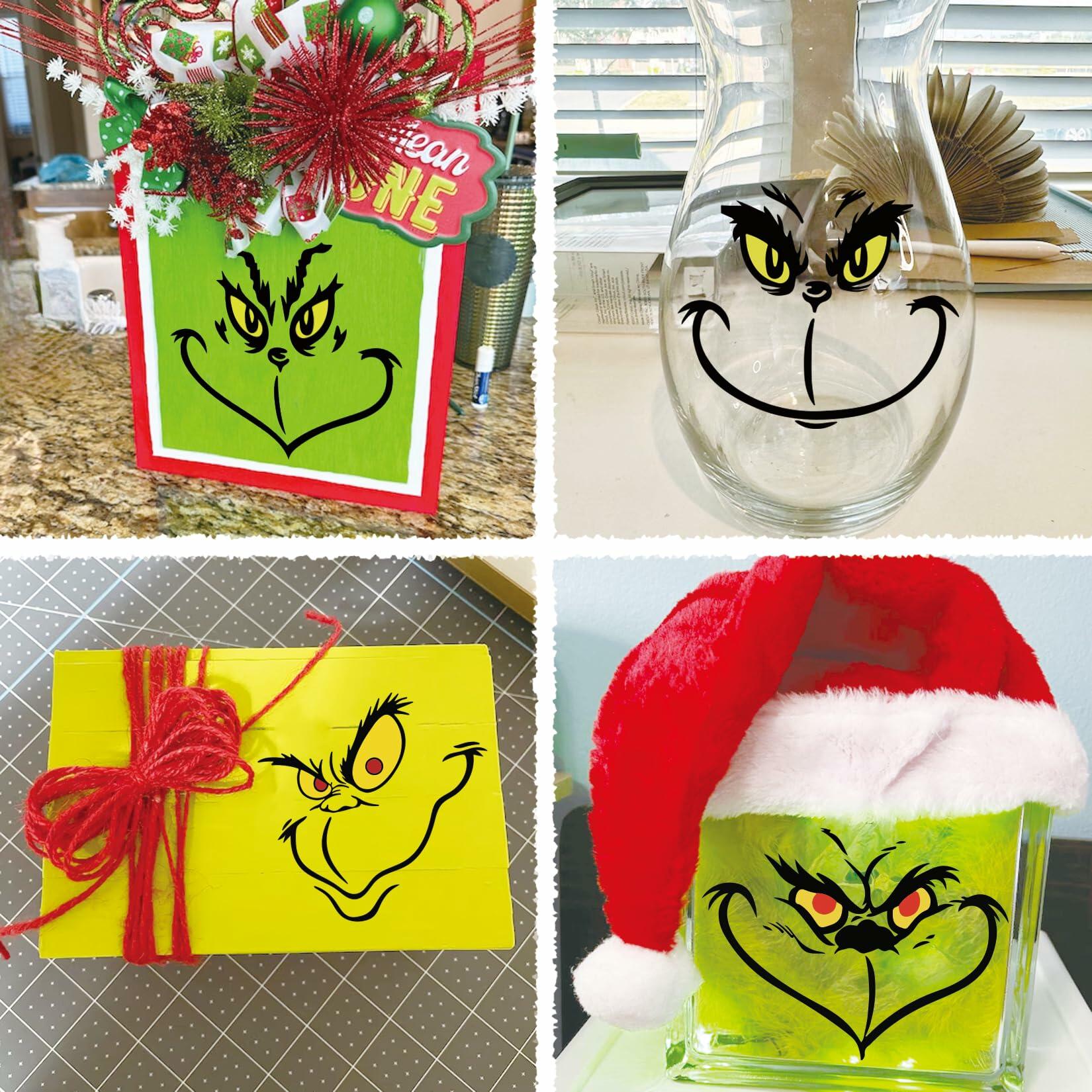 MYJMN Large 5 Inch Christmas Face Eyes Stickers Vinyl Decals for Crafts