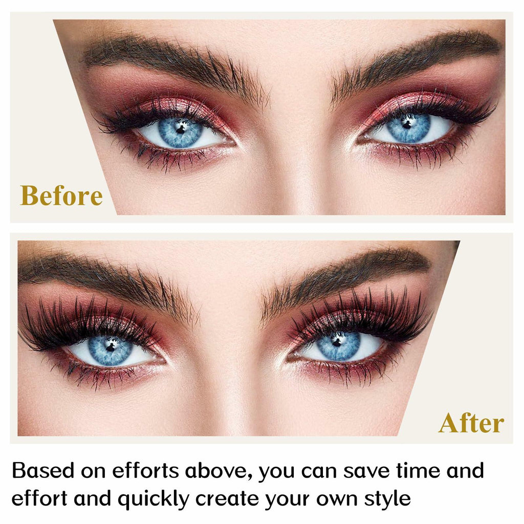 Lash Clusters B03 D Curl 18mm DIY Wispy Volume Eyelash Extensions 72pcs