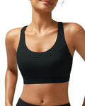 RUNNING GIRL High Impact Molded Cup Sports Bra Black Size XXL