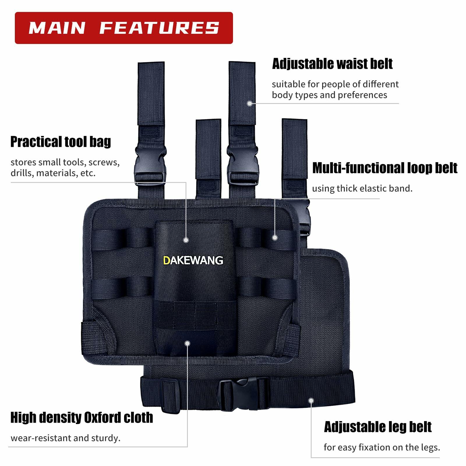 dakewang Tool Holster Pouch with Belt Clip Maintenance Tool Bag for Legs AB
