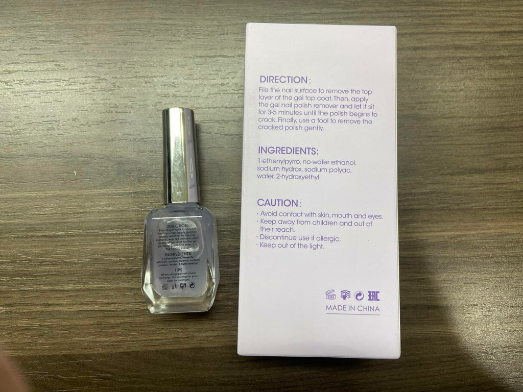 Gellen Gel Nail Polish Remover Fast No Soak Professional 0.5 fl oz