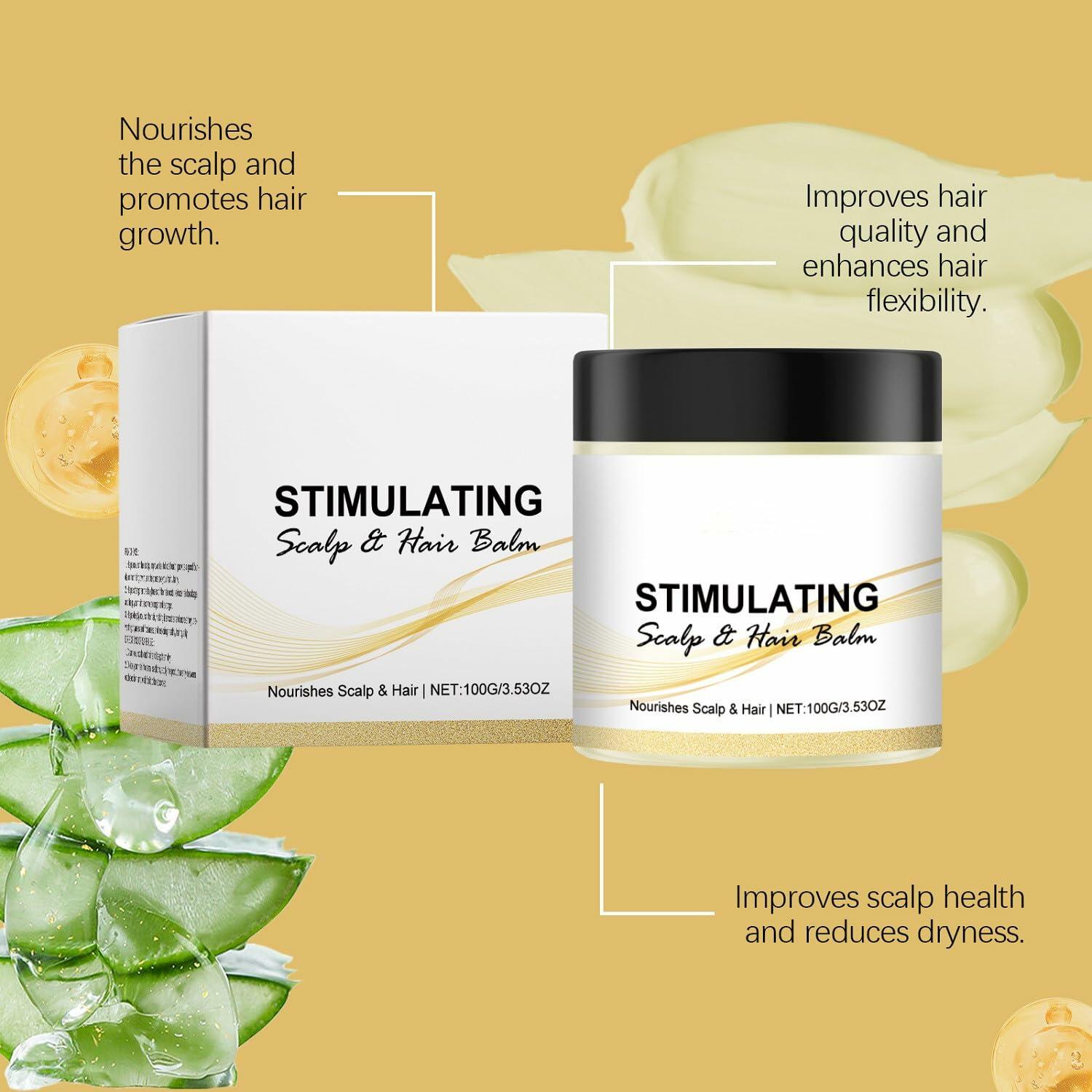 LOYOTICE 2PC Stimulating Scalp & Hair Balm Shea Mango Butter Blend 100g