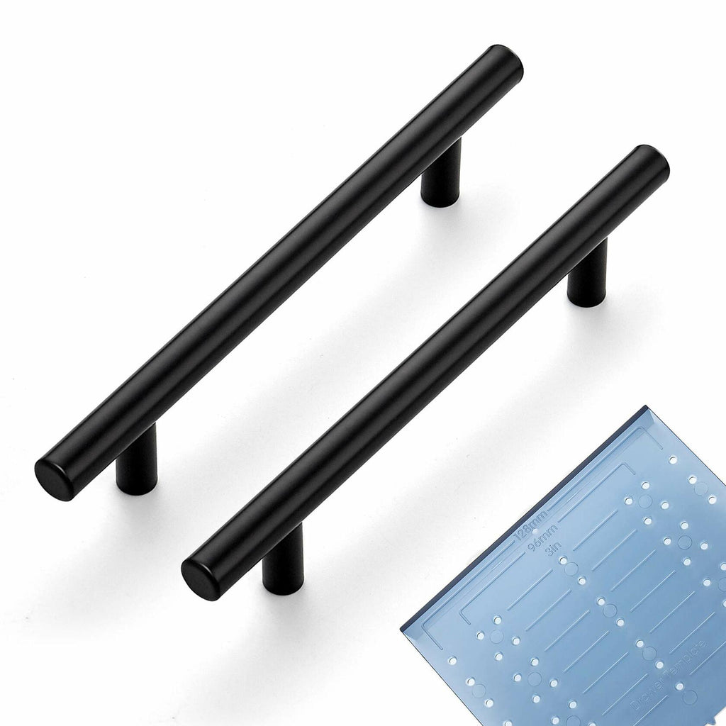 Ravinte 24 Pack 7.38" Matte Black Stainless Steel Cabinet Pulls 5" Hole