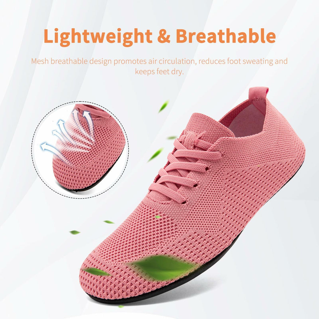 Oltyutc Women's Barefoot Minimalist Running Slip On Sneakers Pink Size 8.5