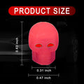 8PCS Fluorescent Skull Tire Valve Stem Caps Luminous Car Bike Red