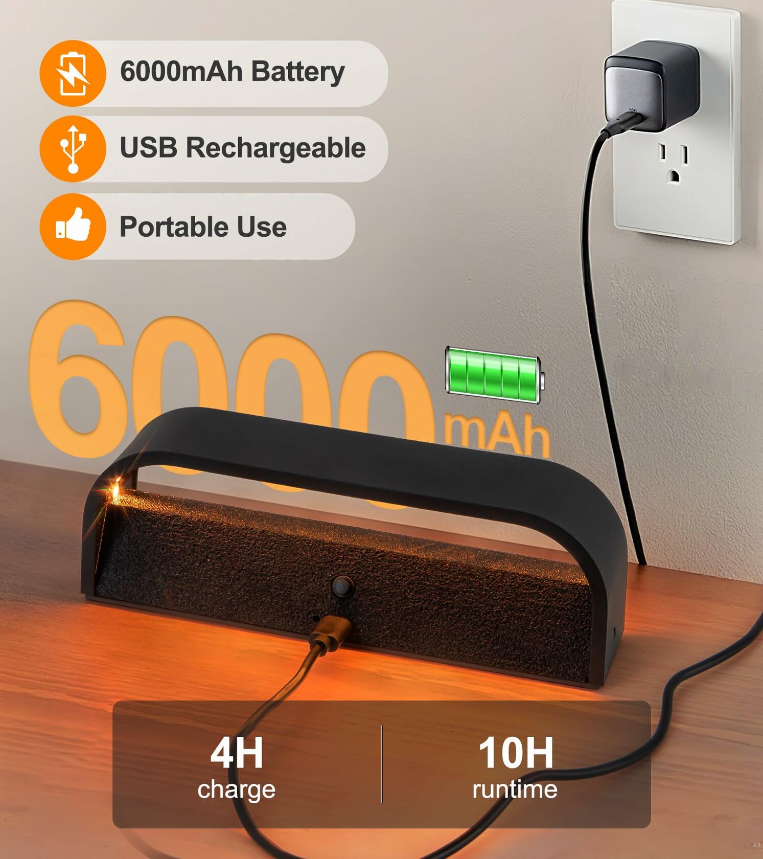 KwatTsz 2Pcs RGB Wall Light with Remote, 12 Colors, 6000mAh Wireless