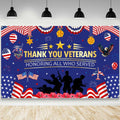 AIBIIN Veterans Day Photography Backdrop Patriotic Red White Blue 70.8x43.3in