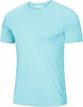 Haimont Men's UPF 50+ Dry Fit Short Sleeve Sun Protection Shirt Light Blue XL