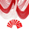 Preboun Halloween Creepy Cloth Gauze Decorations Red 16 Pcs 30x72in