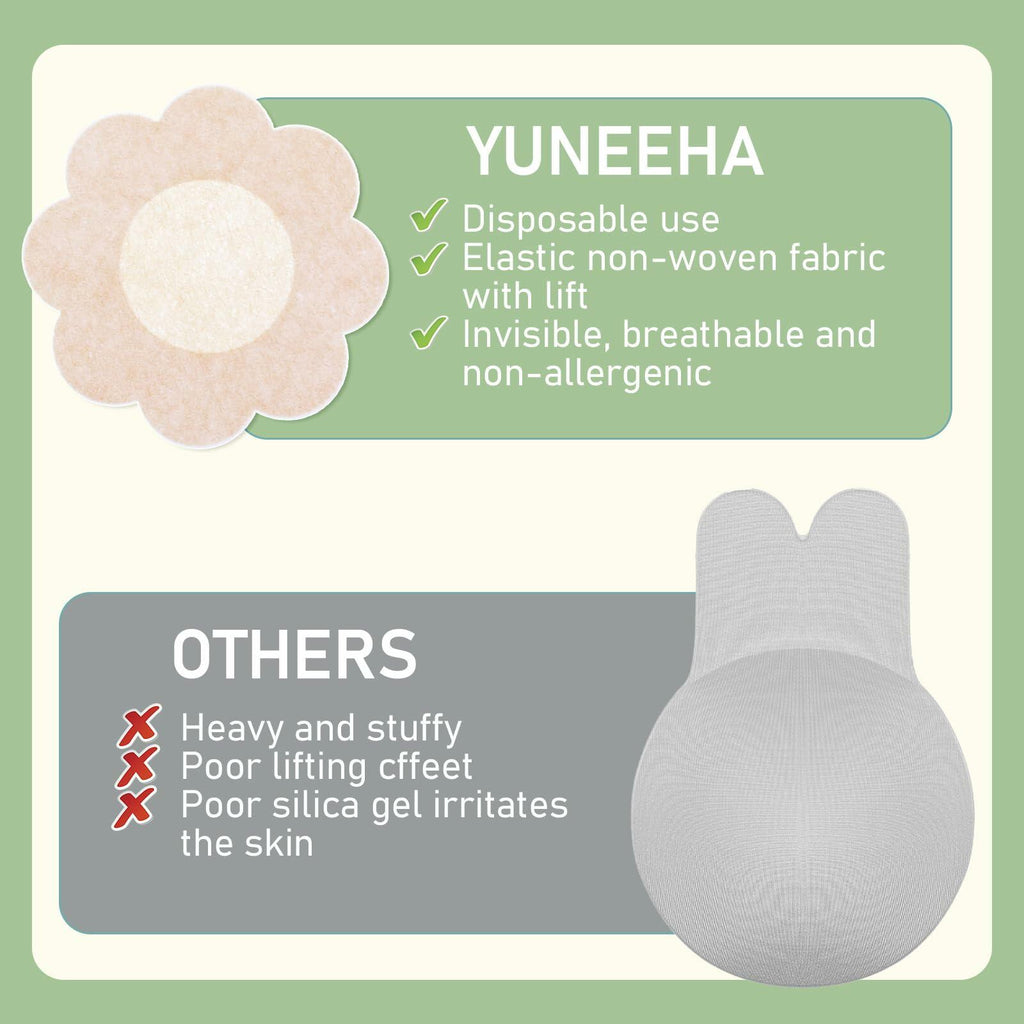 Apausvcm 40 Pcs Nipple Covers Reusable Invisible Breast Lift Pasties Beige