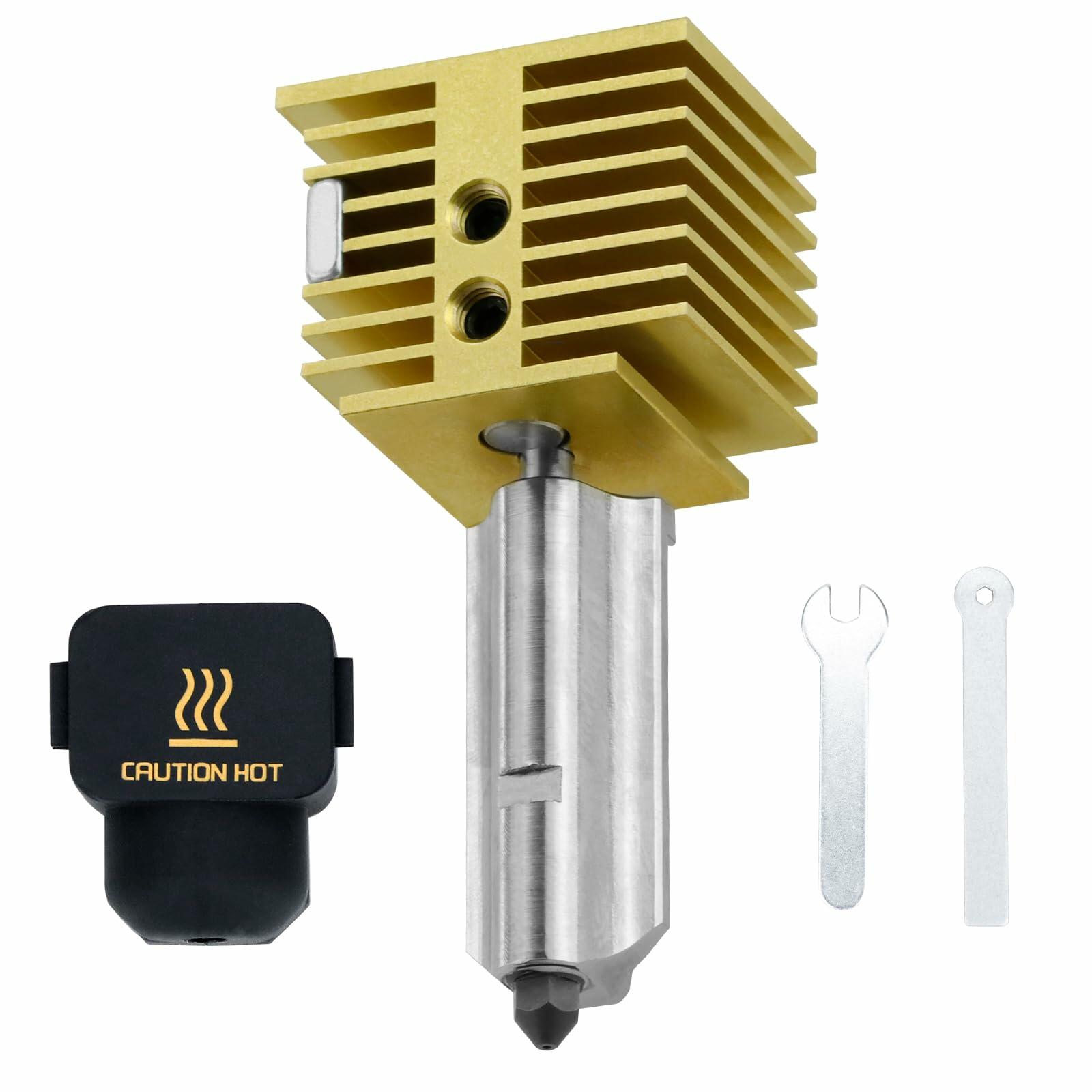 Olzzdda Upgrade 0.4mm A1 Mini Hotend Brass Plating Silicone Cover